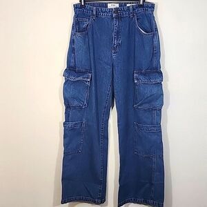 Cotton On Blue Flare & Wide Leg Jeans